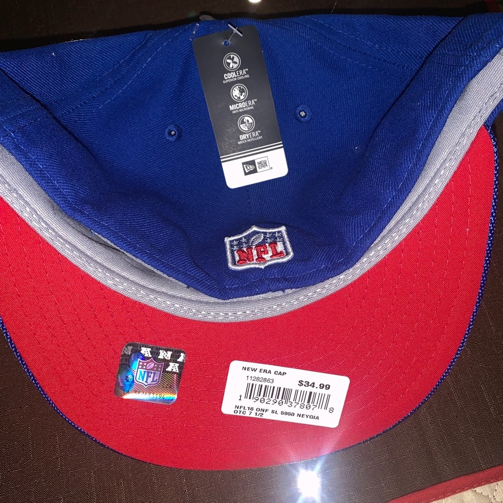 New York giants new era hat fitted blue 7.5